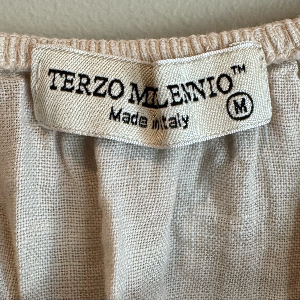 Women’s Terzo Millennio‎ Made in Italy 100% Linen
Top Beige Cream Size Medium - Picture 4 of 4